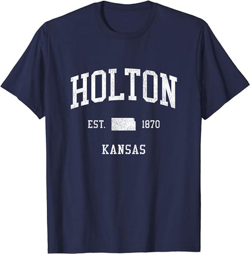 Holton Kansas KS T-Shirt Vintage Athletic Sports Design Tee