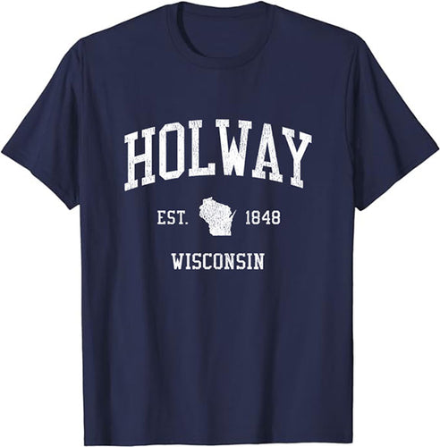 Holway Wisconsin WI T-Shirt Vintage Athletic Sports Design Tee