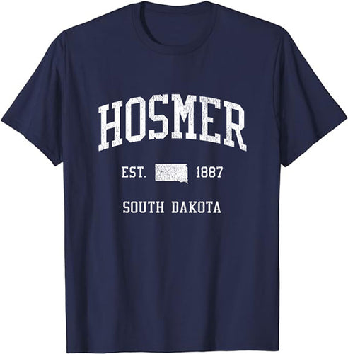 Hosmer South Dakota SD T-Shirt Vintage Athletic Sports Design Tee