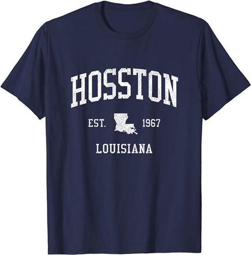 Hosston Louisiana LA T-Shirt Vintage Athletic Sports Design Tee