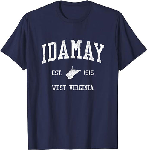 Idamay West Virginia WV Vintage Athletic Sports Design T-Shirt JS01