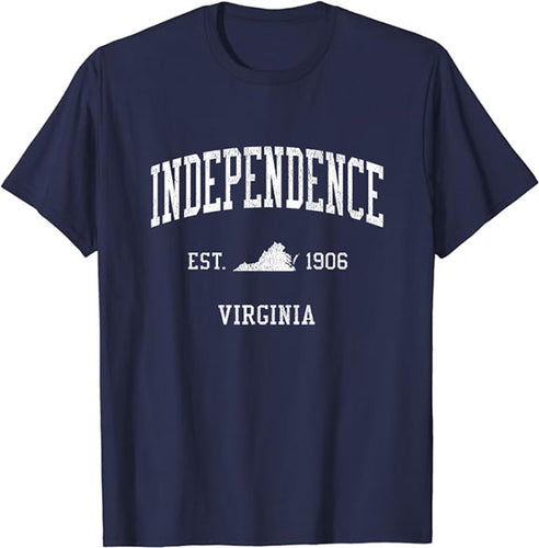 Independence Virginia VA Vintage Athletic Sports Design T-Shirt JS01