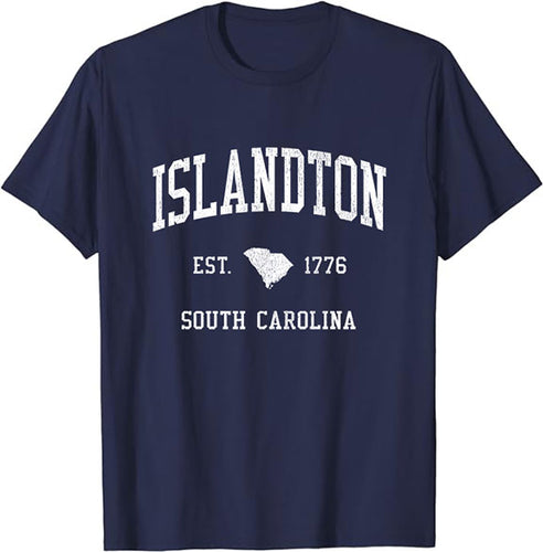 Islandton South Carolina SC T-Shirt Vintage Athletic Sports Design Tee