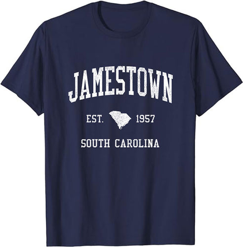 Jamestown South Carolina SC T-Shirt Vintage Athletic Sports Design Tee