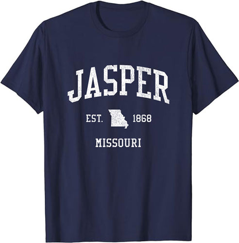 Jasper Missouri MO T-Shirt Vintage Athletic Sports Design Tee