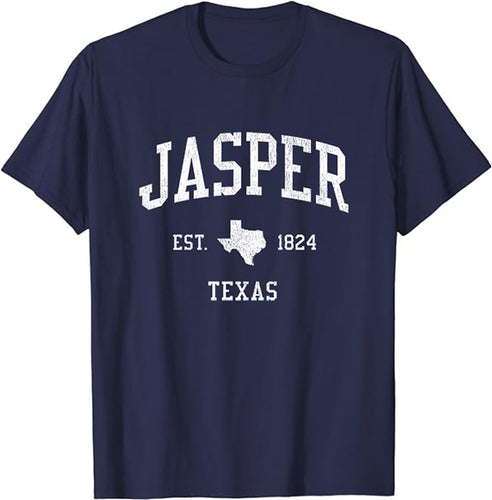 Jasper Texas TX T-Shirt Vintage Athletic Sports Design Tee