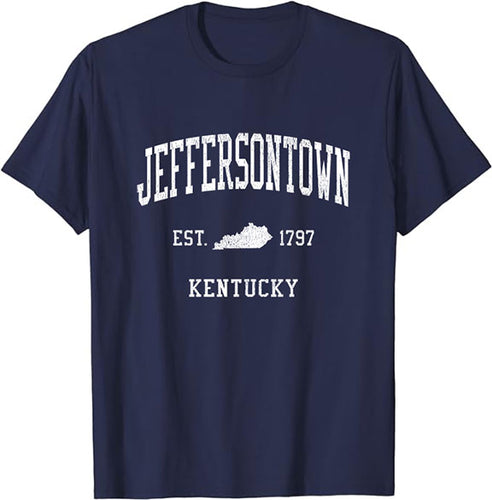 Jeffersontown Kentucky KY T-Shirt Vintage Athletic Sports Design Tee