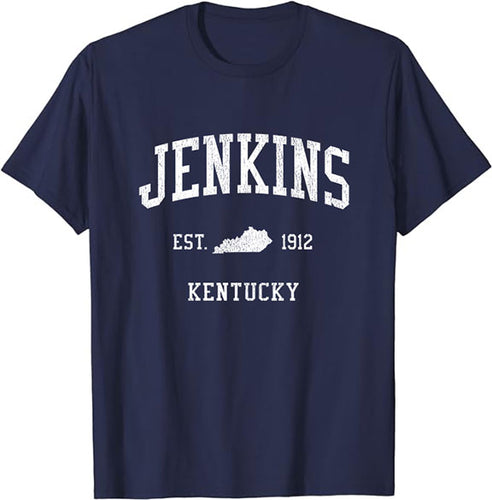 Jenkins Kentucky KY T-Shirt Vintage Athletic Sports Design Tee