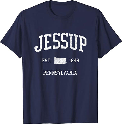 Jessup Pennsylvania PA T-Shirt Vintage Athletic Sports Design Tee