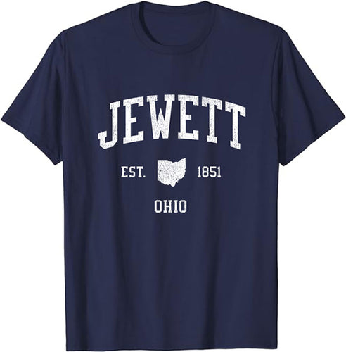 Jewett Ohio OH T-Shirt Vintage Athletic Sports Design Tee