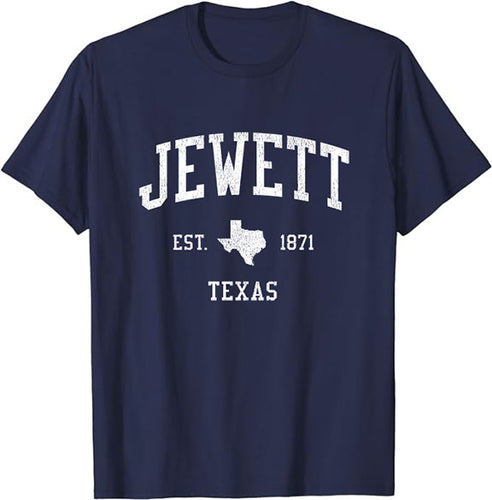 Jewett Texas TX T-Shirt Vintage Athletic Sports Design Tee