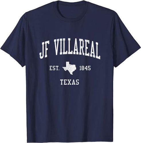 JF Villareal Texas TX T-Shirt Vintage Athletic Sports Design Tee