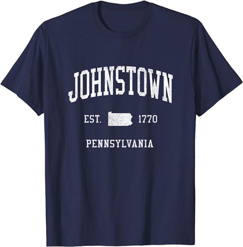 Johnstown Pennsylvania PA T-Shirt Vintage Athletic Sports Design Tee