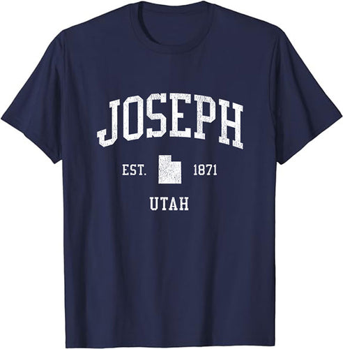 Joseph Utah UT T-Shirt Vintage Athletic Sports Design Tee