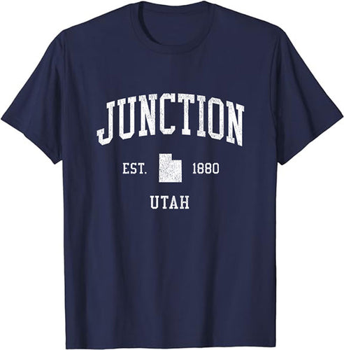 Junction Utah UT T-Shirt Vintage Athletic Sports Design Tee