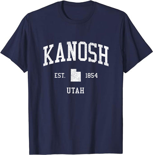 Kanosh Utah UT T-Shirt Vintage Athletic Sports Design Tee