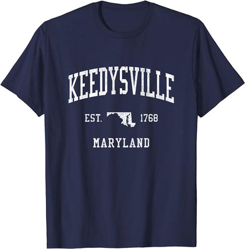 Keedysville Maryland MD T-Shirt Vintage Athletic Sports Design Tee