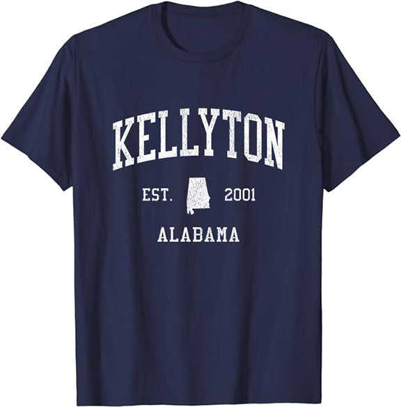 Kellyton Alabama AL T-Shirt Vintage Athletic Sports Design Tee