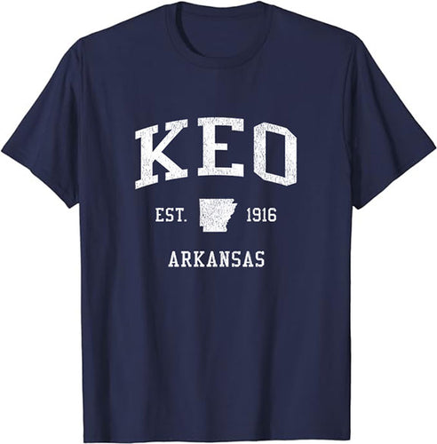 Keo Arkansas AR T-Shirt Vintage Athletic Sports Design Tee