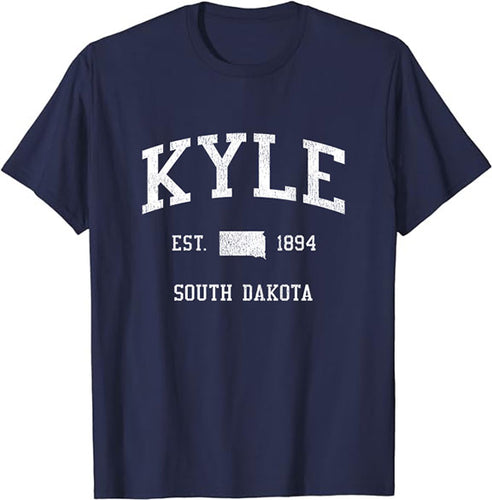 Kyle South Dakota SD T-Shirt Vintage Athletic Sports Design Tee