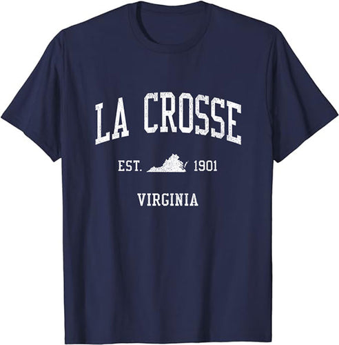 La Crosse Virginia VA Vintage Athletic Sports Design T-Shirt JS01