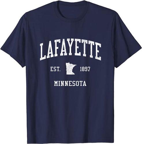 Lafayette Minnesota MN T-Shirt Vintage Athletic Sports Design Tee