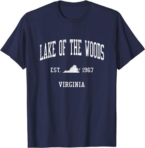 Lake of the Woods Virginia VA Vintage Athletic Sports Design T-Shirt JS01