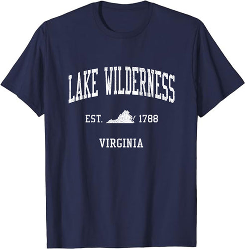 Lake Wilderness Virginia VA Vintage Athletic Sports Design T-Shirt JS01