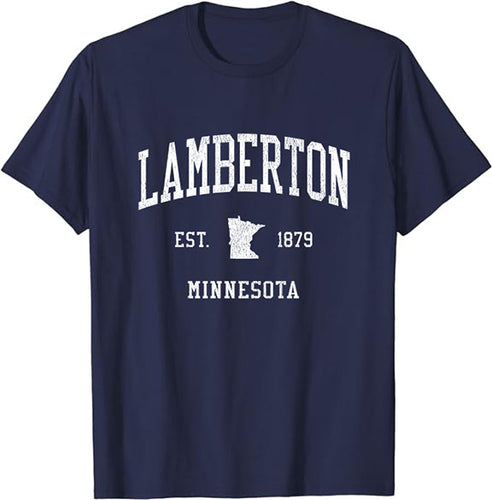 Lamberton Minnesota MN T-Shirt Vintage Athletic Sports Design Tee