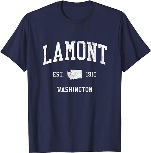 Lamont Washington WA T-Shirt Vintage Athletic Sports Design Tee