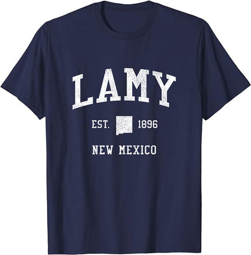 Lamy New Mexico NM T-Shirt Vintage Athletic Sports Design Tee