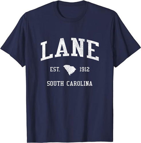 Lane South Carolina SC T-Shirt Vintage Athletic Sports Design Tee