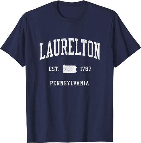 Laurelton Pennsylvania PA T-Shirt Vintage Athletic Sports Design Tee