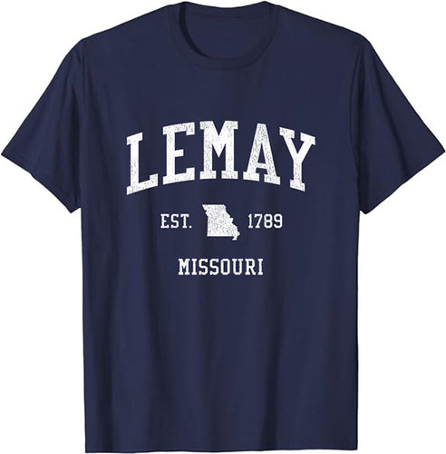 Lemay Missouri MO T-Shirt Vintage Athletic Sports Design Tee