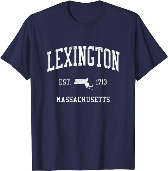 Lexington Massachusetts MA T-Shirt Vintage Athletic Sports Design Tee