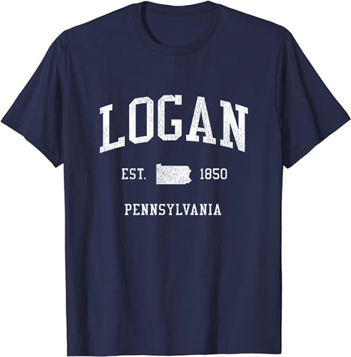 Logan Pennsylvania PA T-Shirt Vintage Athletic Sports Design Tee