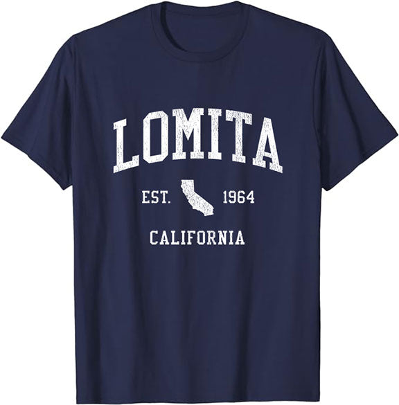 Lomita California CA T-Shirt Vintage Athletic Sports Design Tee