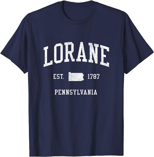 Lorane Pennsylvania PA T-Shirt Vintage Athletic Sports Design Tee