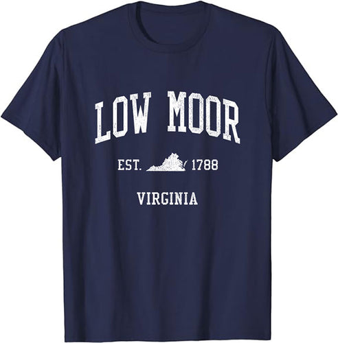 Low Moor Virginia VA Vintage Athletic Sports Design T-Shirt JS01