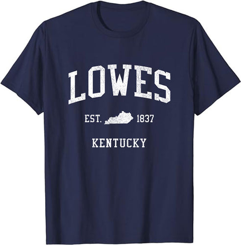 Lowes Kentucky KY T-Shirt Vintage Athletic Sports Design Tee