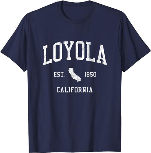 Loyola California CA T-Shirt Vintage Athletic Sports Design Tee