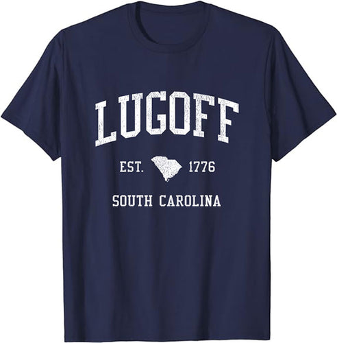 Lugoff South Carolina SC T-Shirt Vintage Athletic Sports Design Tee