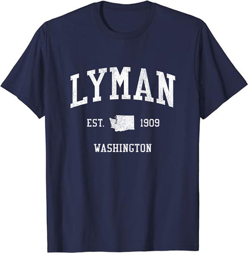 Lyman Washington WA T-Shirt Vintage Athletic Sports Design Tee