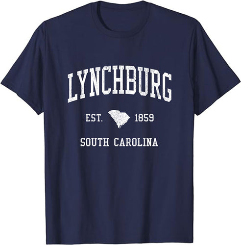 Lynchburg South Carolina SC T-Shirt Vintage Athletic Sports Design Tee