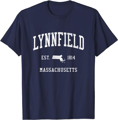 Lynnfield Massachusetts MA T-Shirt Vintage Athletic Sports Design Tee