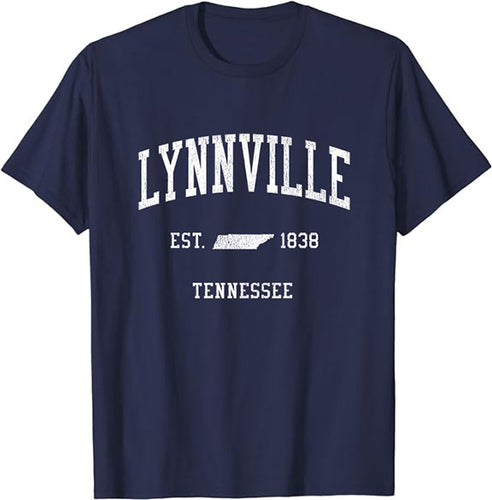 Lynnville Tennessee TN T-Shirt Vintage Athletic Sports Design Tee