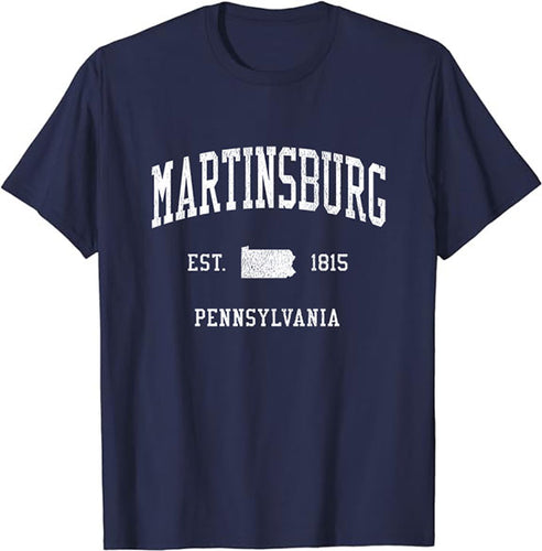 Martinsburg Pennsylvania PA T-Shirt Vintage Athletic Sports Design Tee