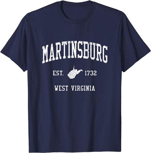 Martinsburg West Virginia WV Vintage Athletic Sports Design T-Shirt JS01