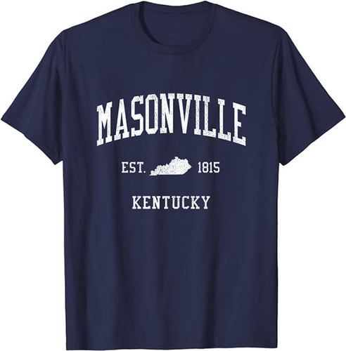 Masonville Kentucky KY T-Shirt Vintage Athletic Sports Design Tee