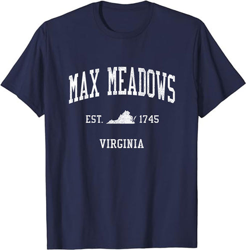 Max Meadows Virginia VA Vintage Athletic Sports Design T-Shirt JS01